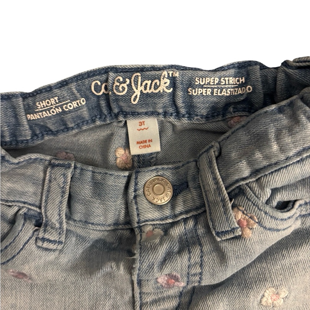 Cat & Jack Girls' Denim Shorts Set - Light Wash & Dark Wash Bundle Size 2-3 - Picture 4 of 16